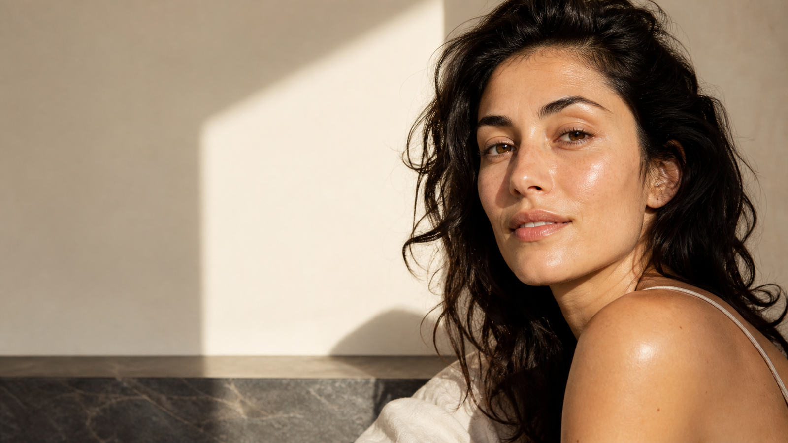 Natural skin texture in soft morning light
